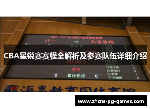 CBA星锐赛赛程全解析及参赛队伍详细介绍